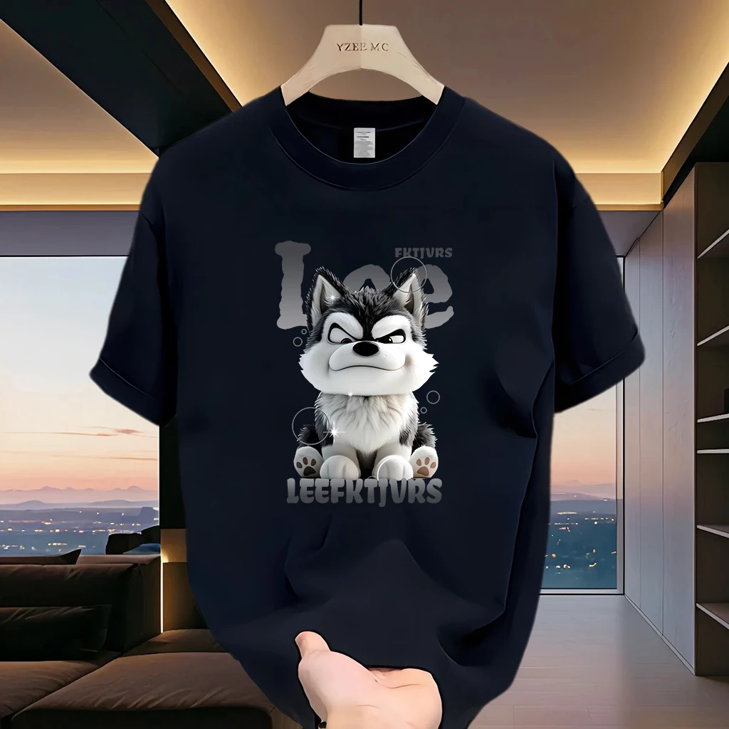 美式痞帅重磅纯棉短袖T恤青年男女款夏季ins潮牌男士圆领百搭上衣