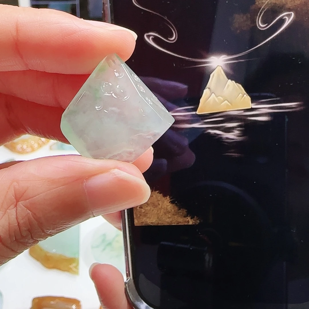 定制翡翠未镶嵌缅甸翡翠挂件