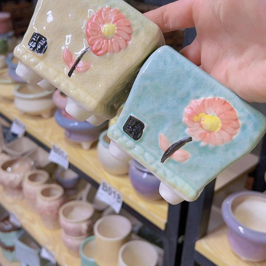 红陶陶瓷花盆当场满12包邮