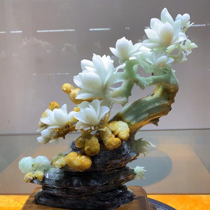 玉家居摆件玉兰富贵