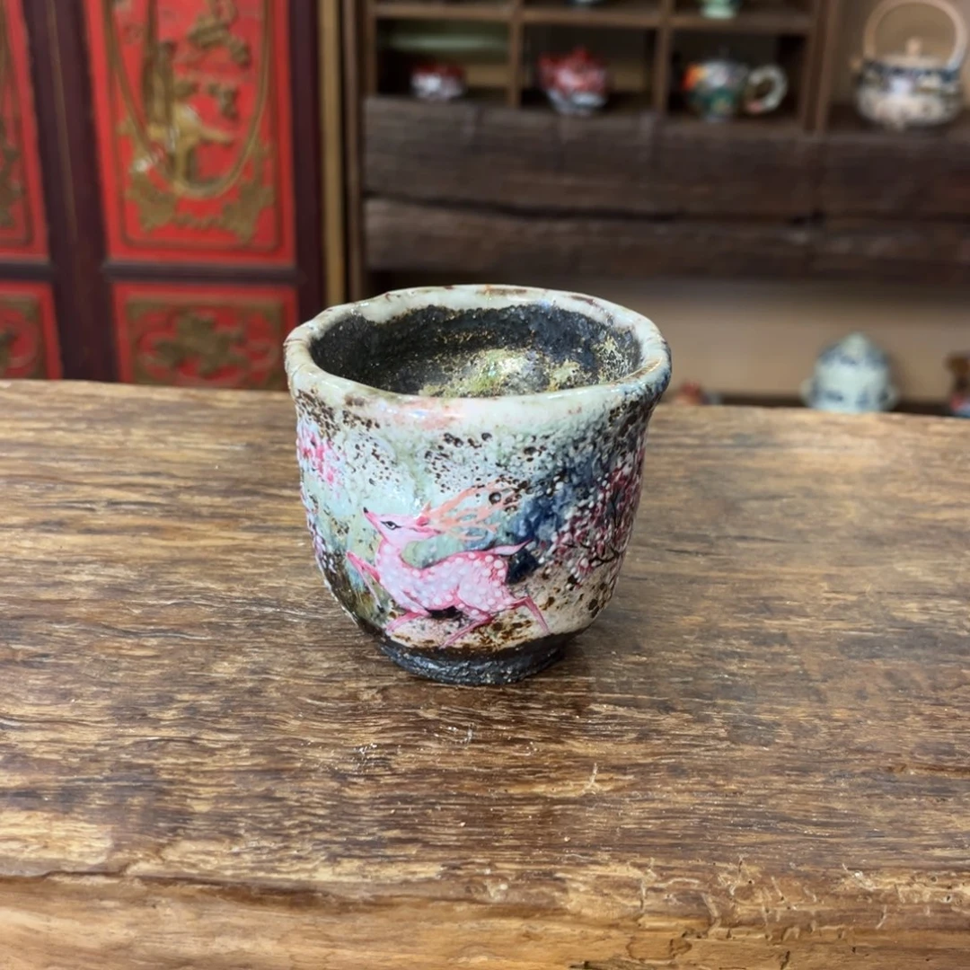 柴烧手工手绘陶瓷