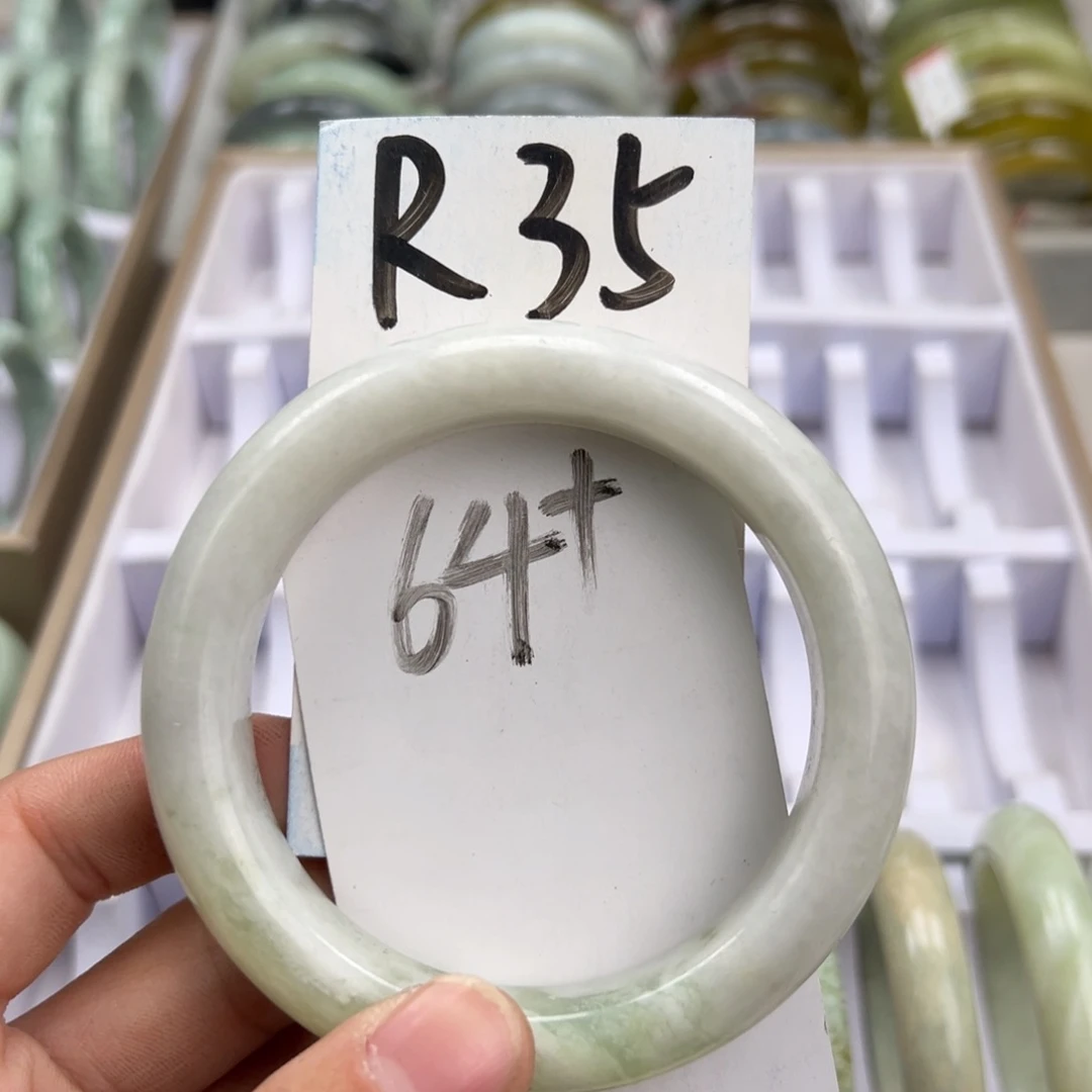 岫玉手镯未镶嵌天然岫玉微瑕