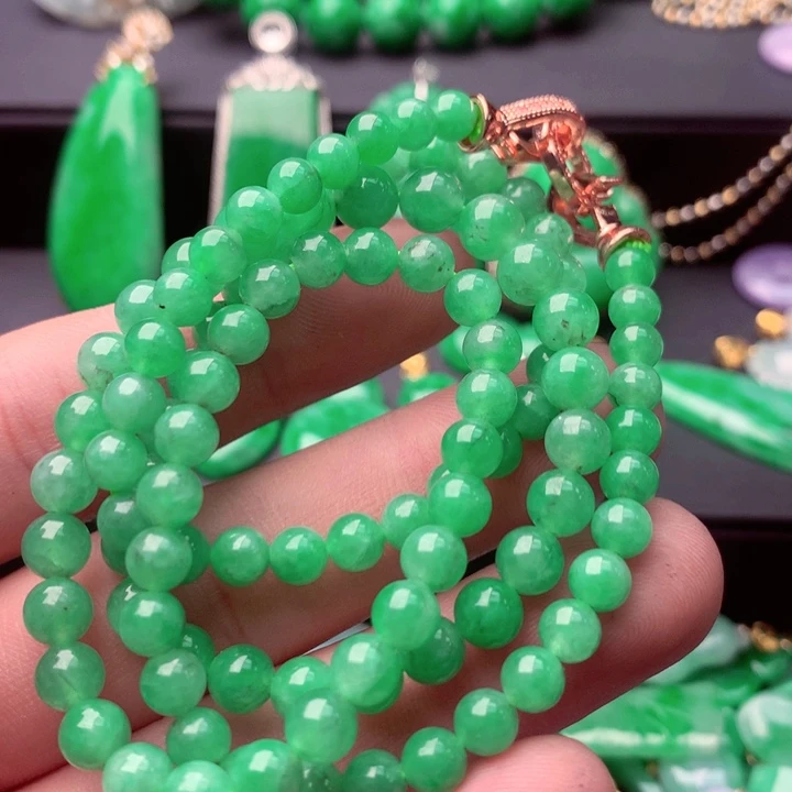 翡翠未镶嵌毛衣链