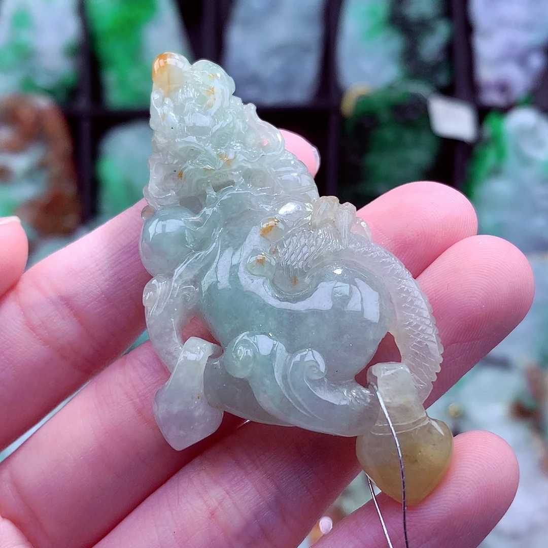 翡翠未镶嵌颈饰天然