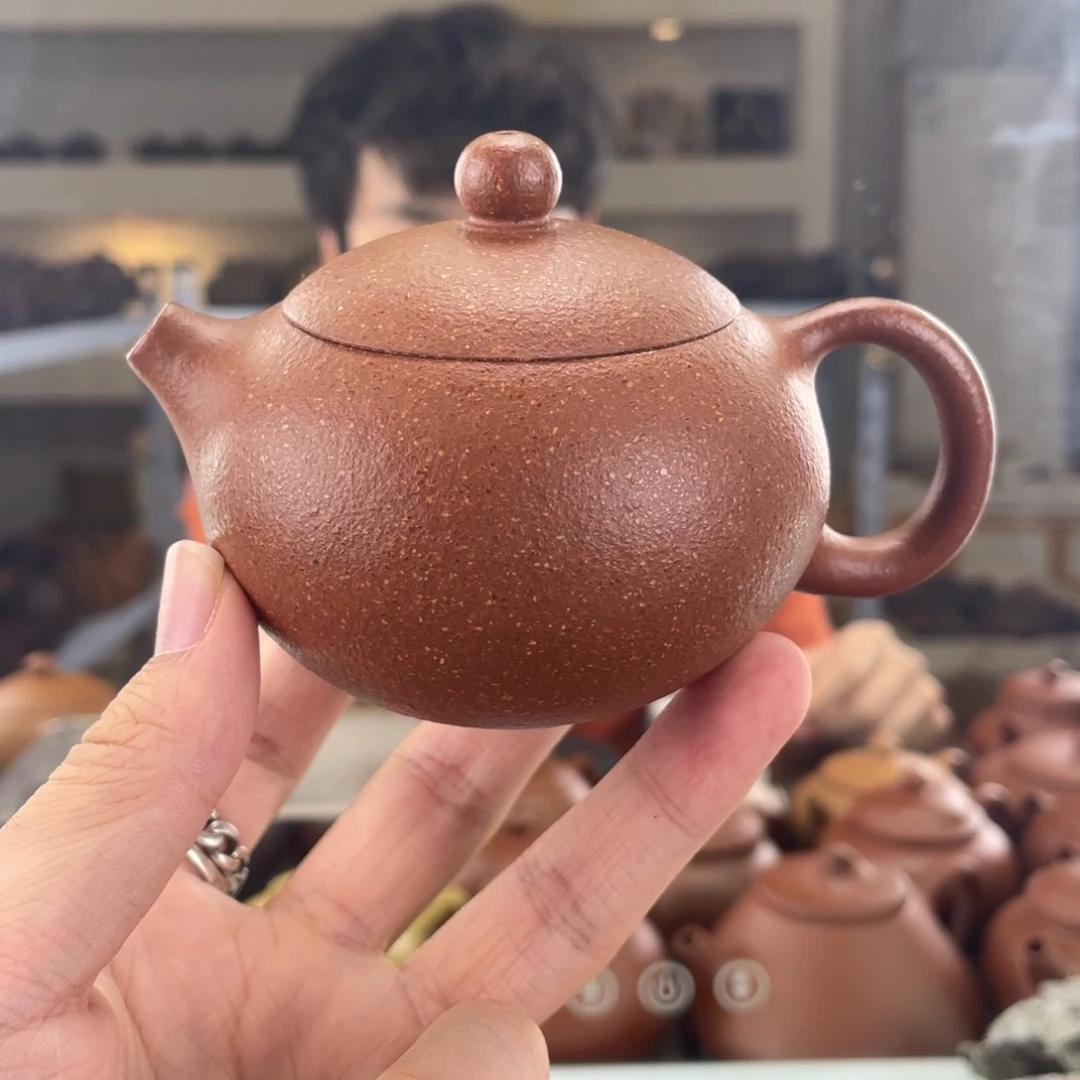 茶壶紫砂140cc红降坡茶壶