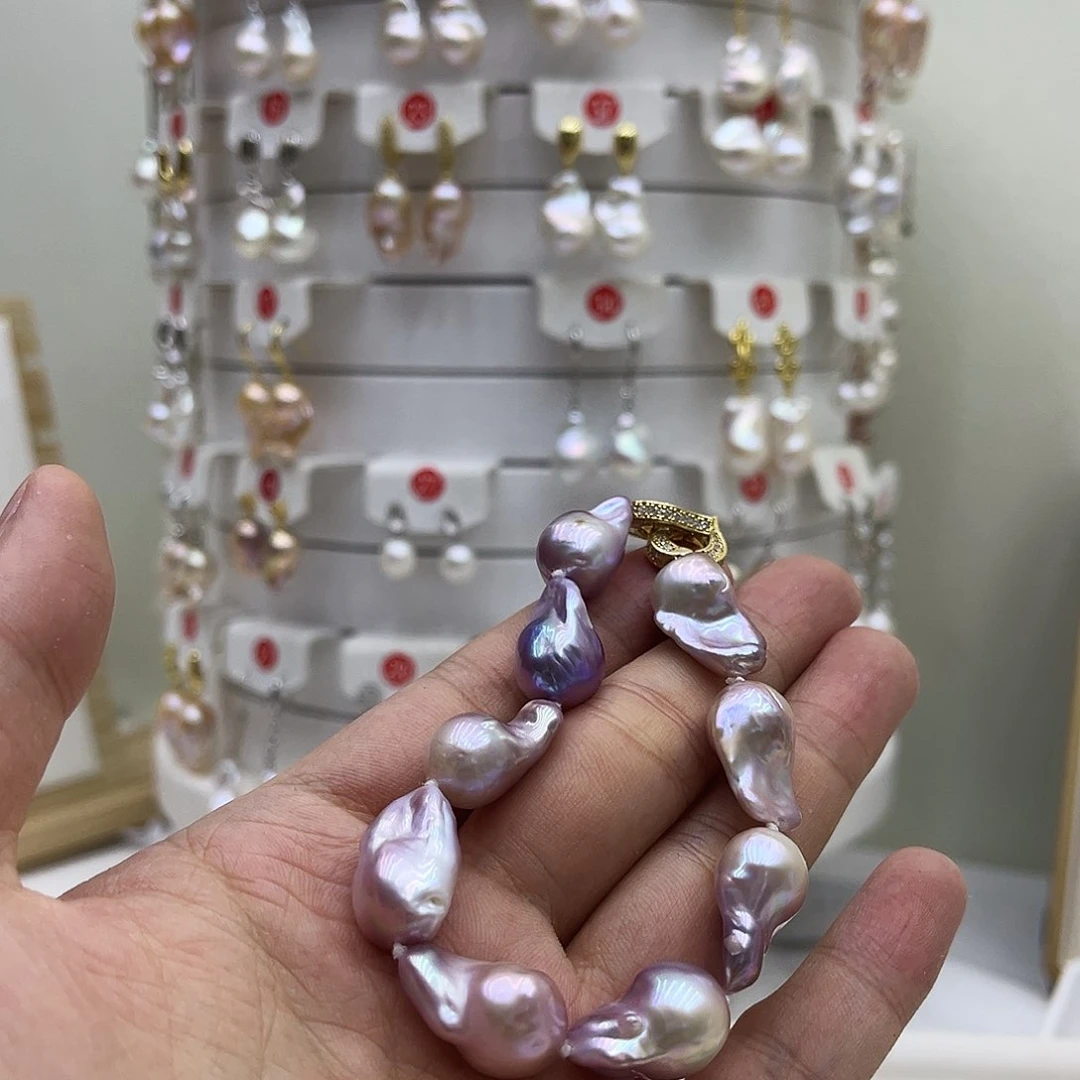 淡水珍珠银S925镶嵌颈饰日****士