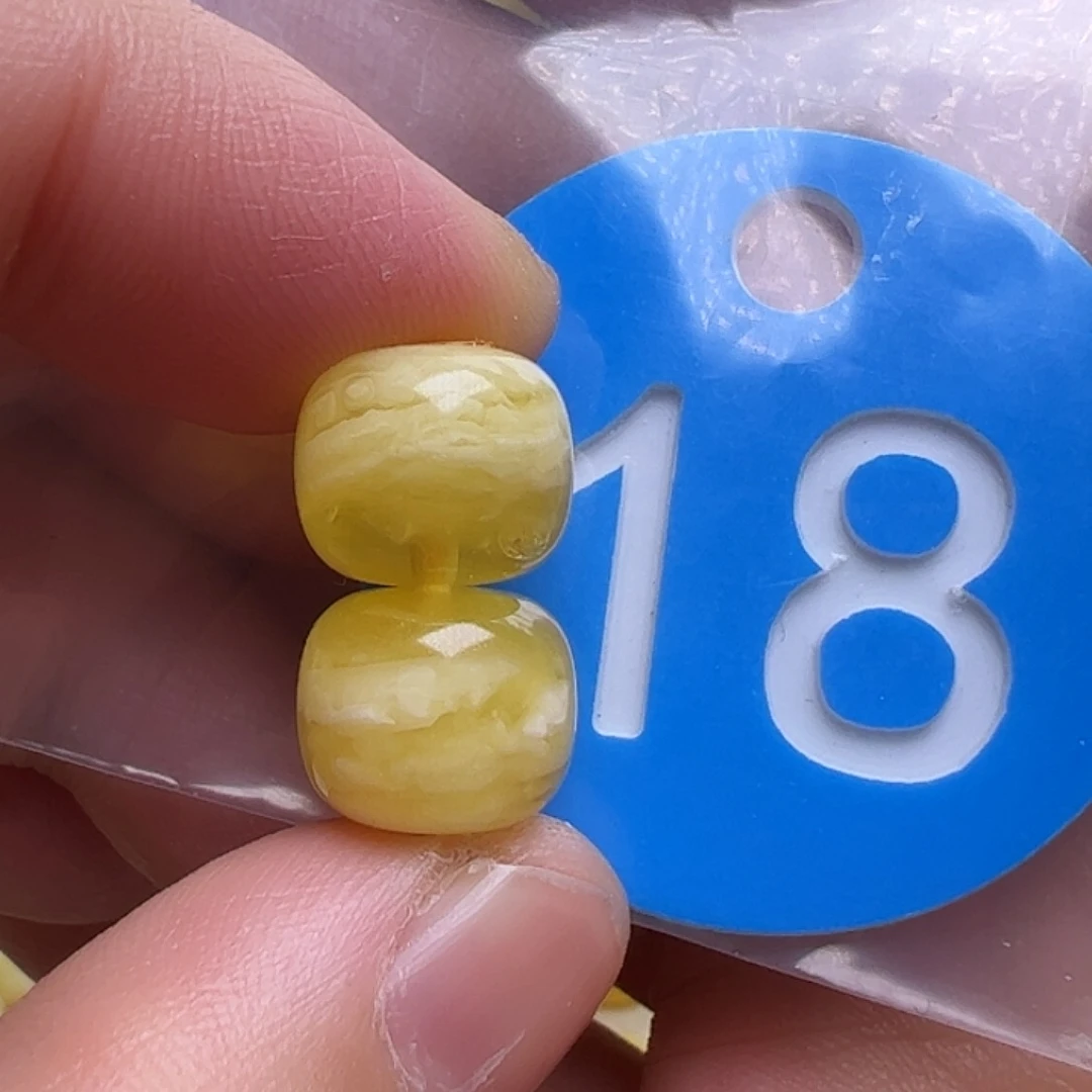 蜜蜡未镶嵌珠宝奇石10.5mm金沙