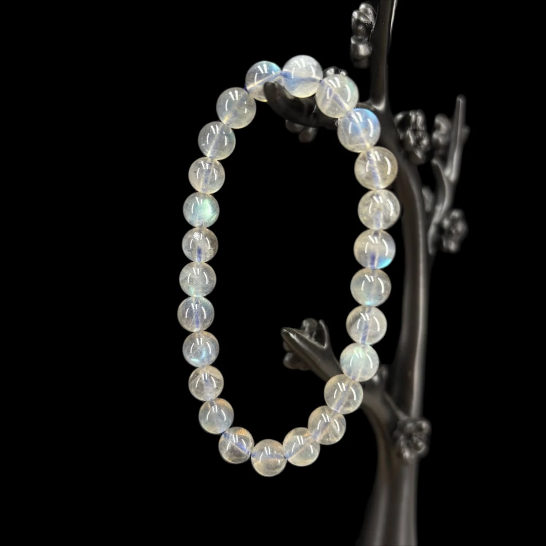 A251 斯里兰卡灰月光7毫米 长石 单圈手串 多样性 发一串