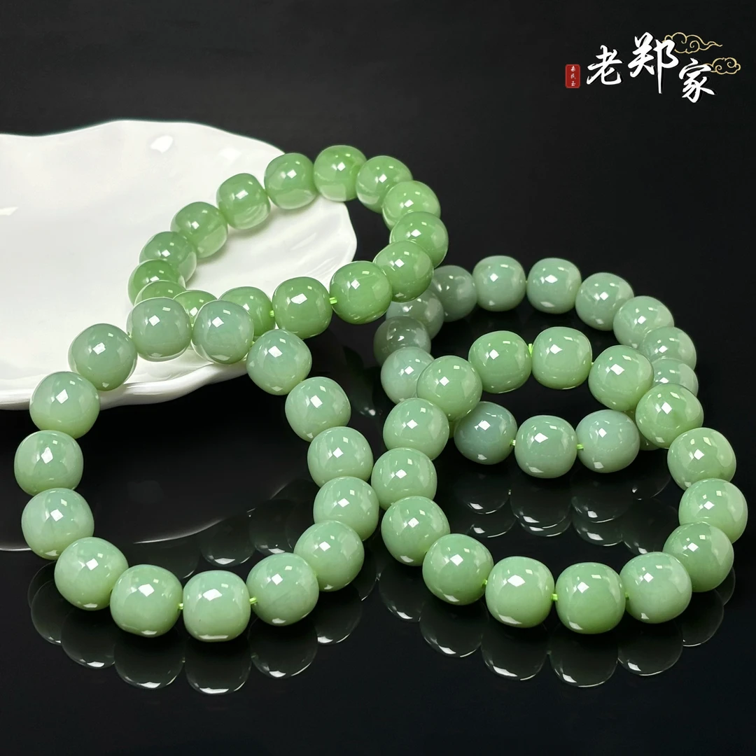【老郑家】和田玉手串 1933 多样性发一件 约15mm