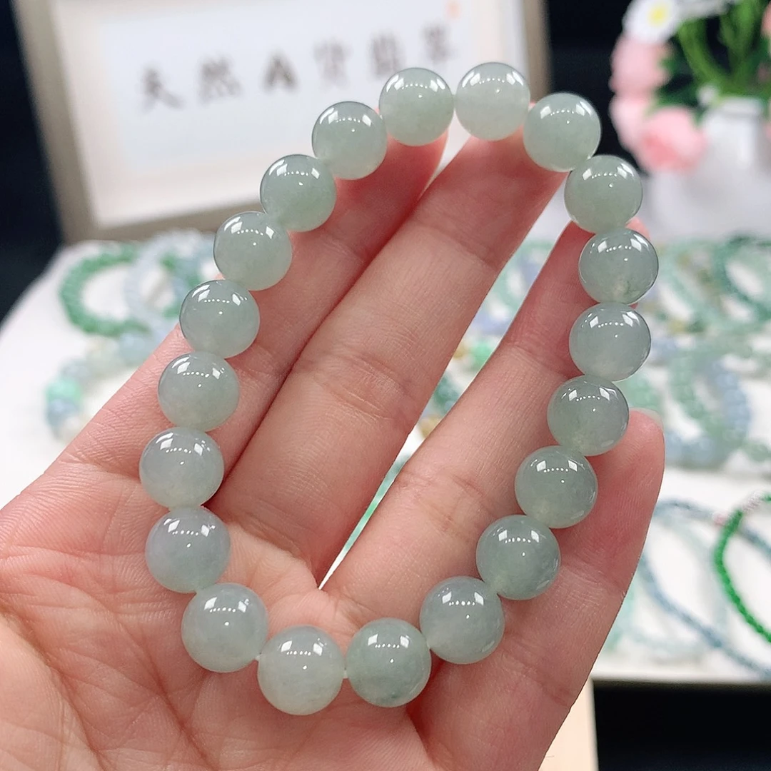 翡翠未镶嵌手链手链9.5mm