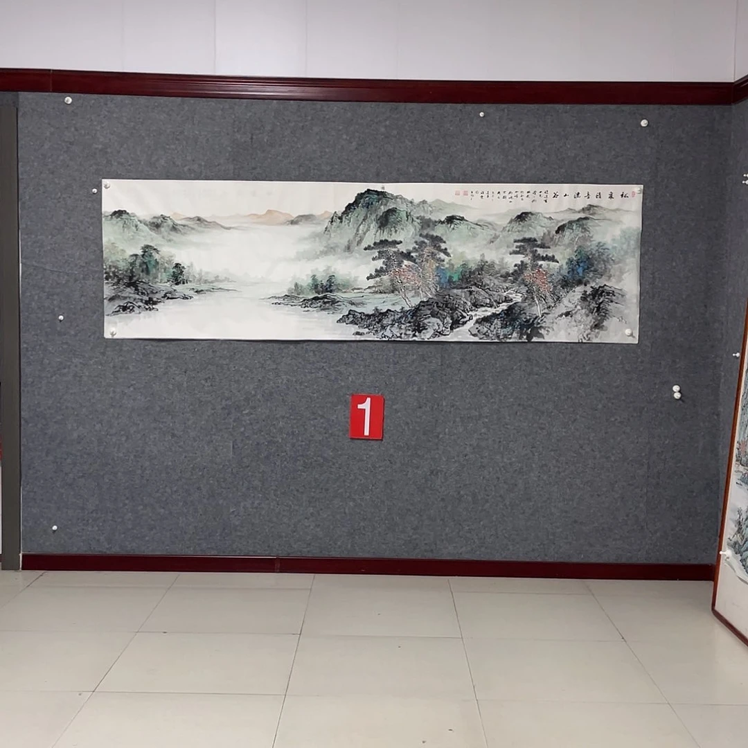 国画云*八尺对开画芯捡漏