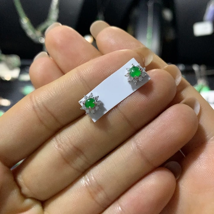 翡翠银S925镶嵌戒指