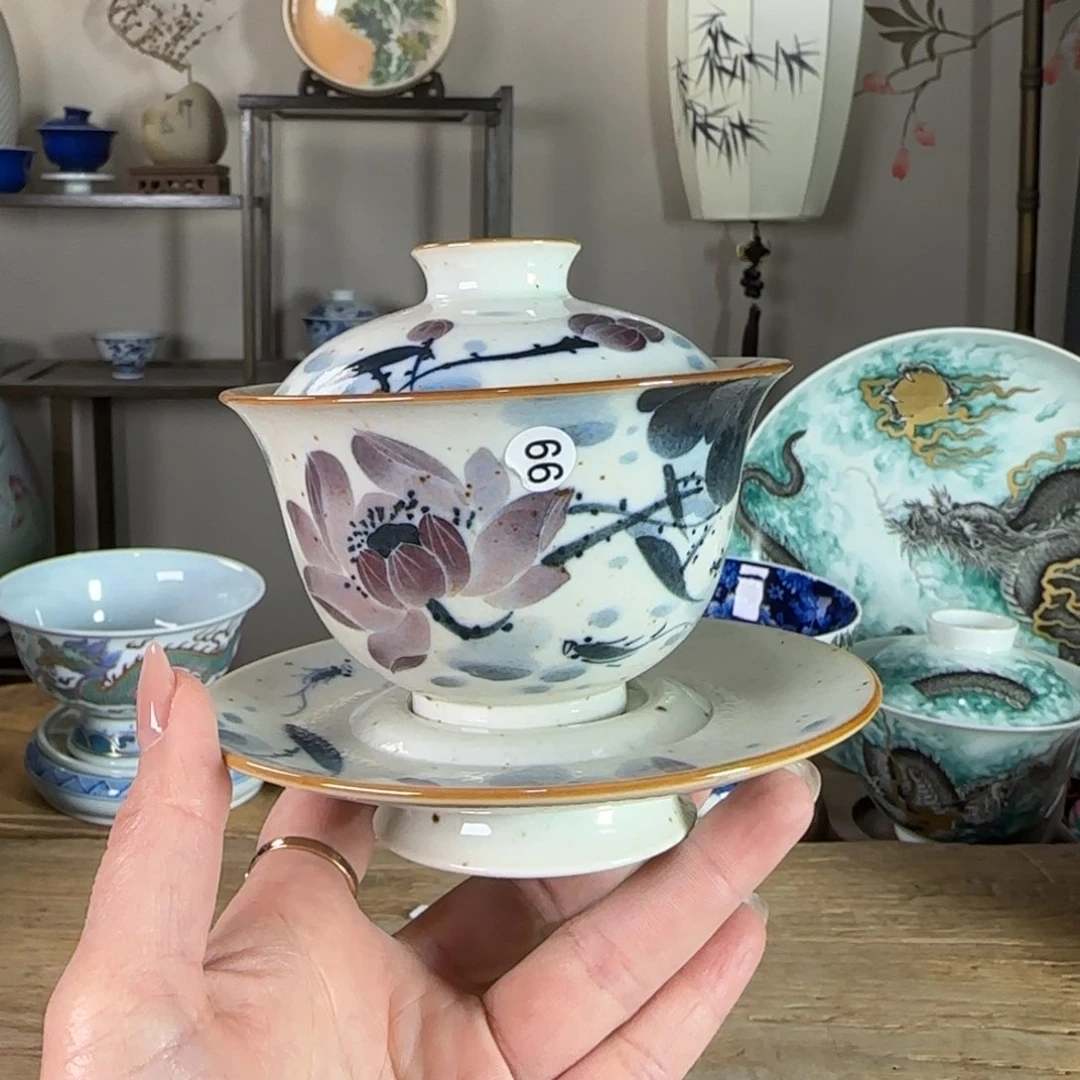 杯景德镇陶瓷柴烧多人