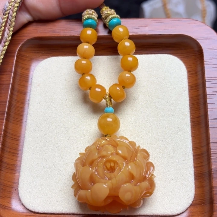 蜜蜡未镶嵌颈饰项链