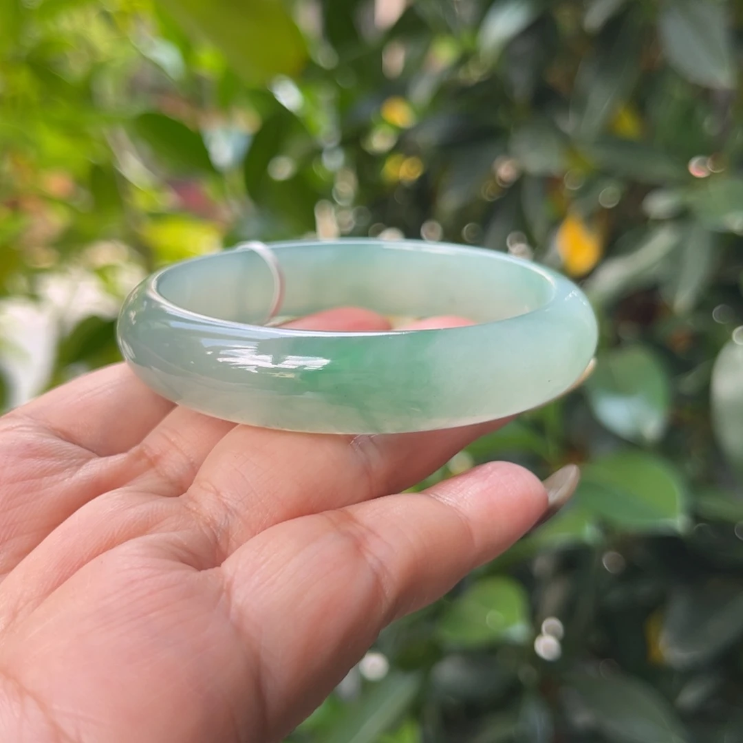 翡翠未镶嵌手镯57正圈