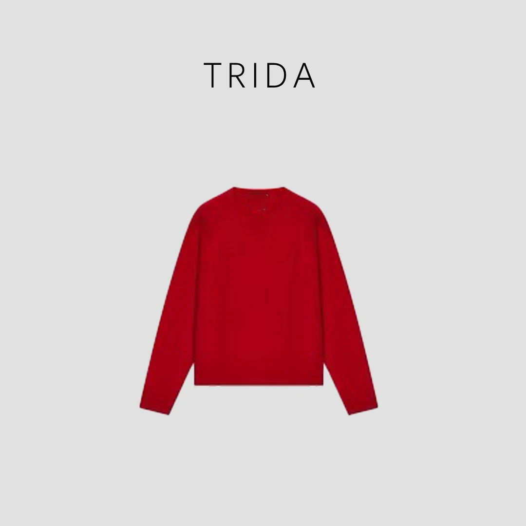 【九妹极简】多色小蛇纯色圆领山羊绒休闲款套头针织衫5041AM