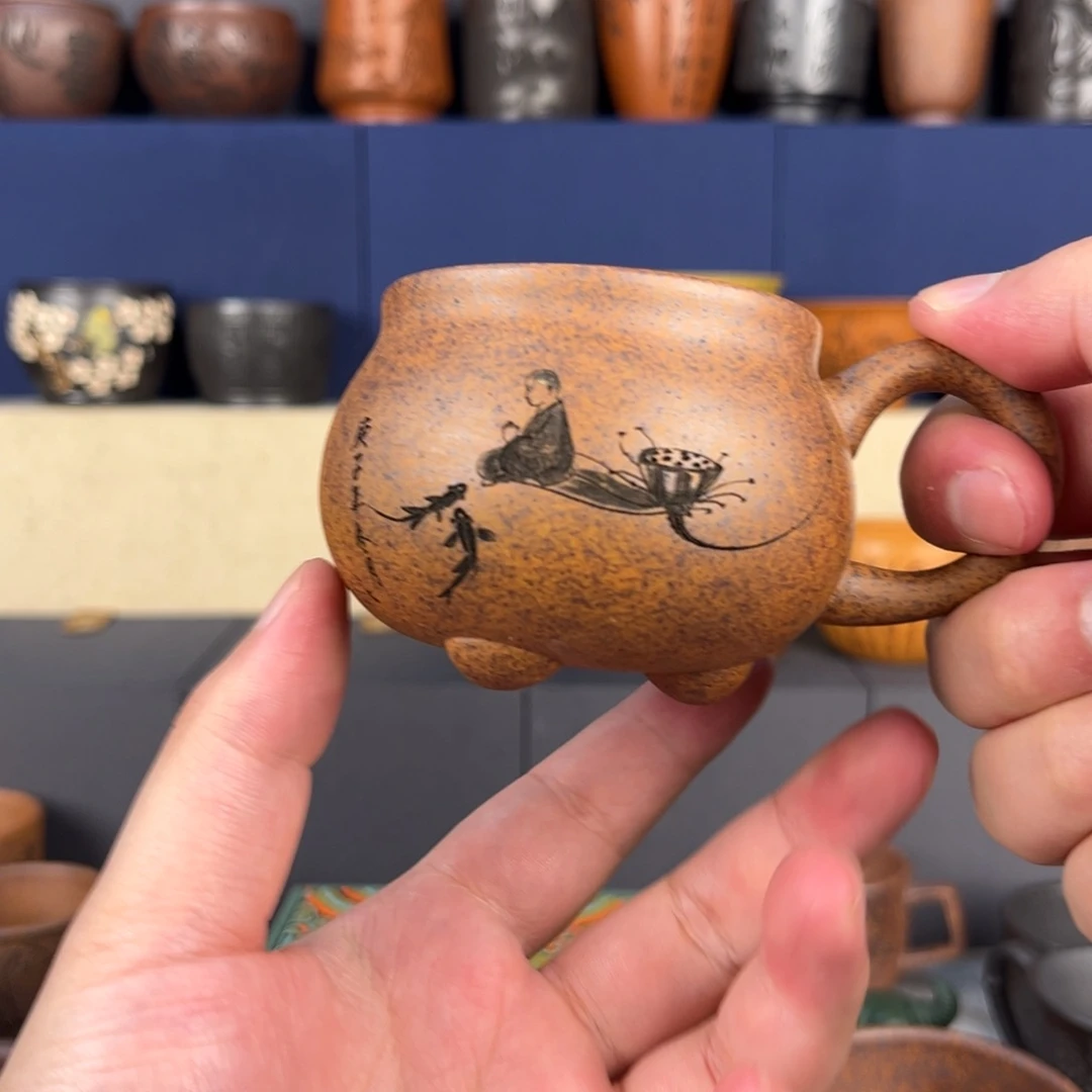 紫砂茶杯紫砂杯 手工制作