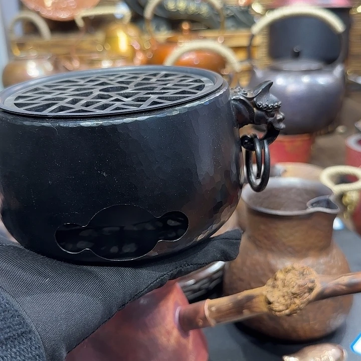葳***葳紫铜手工制作炉子送一罐酒精油