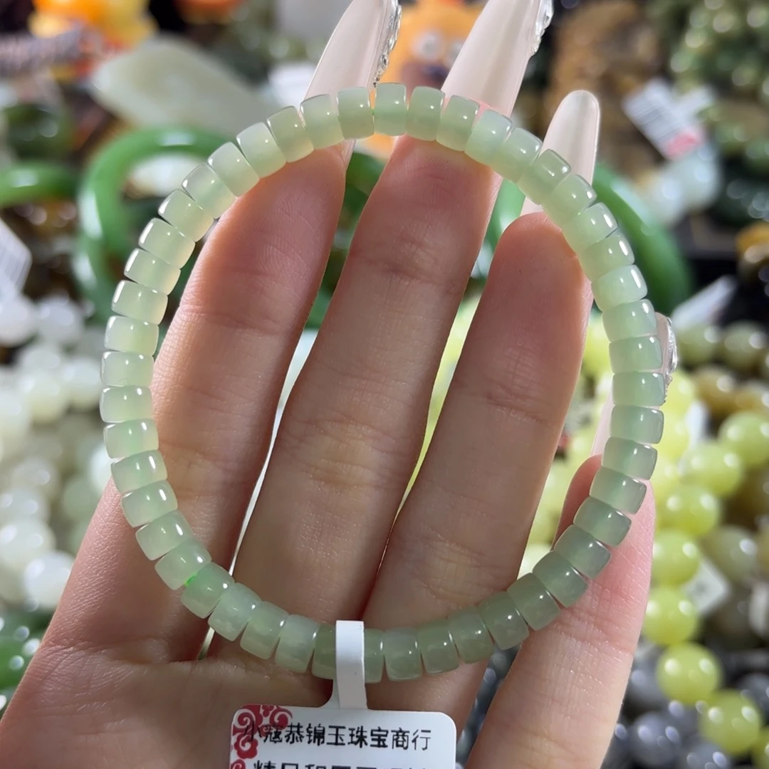 和田玉未镶嵌手链65