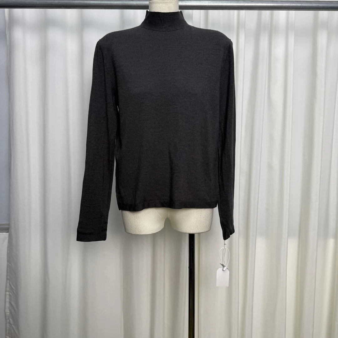 0195软料休闲针织上衣169（黑，粉无）