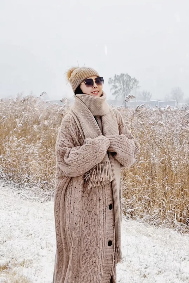 L经典复古设计师款阔版大毛衣