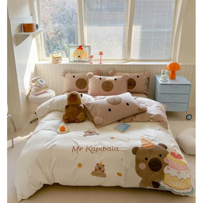 美玲 卡皮巴拉A类100支长绒棉CR工艺系列套件 商场同款