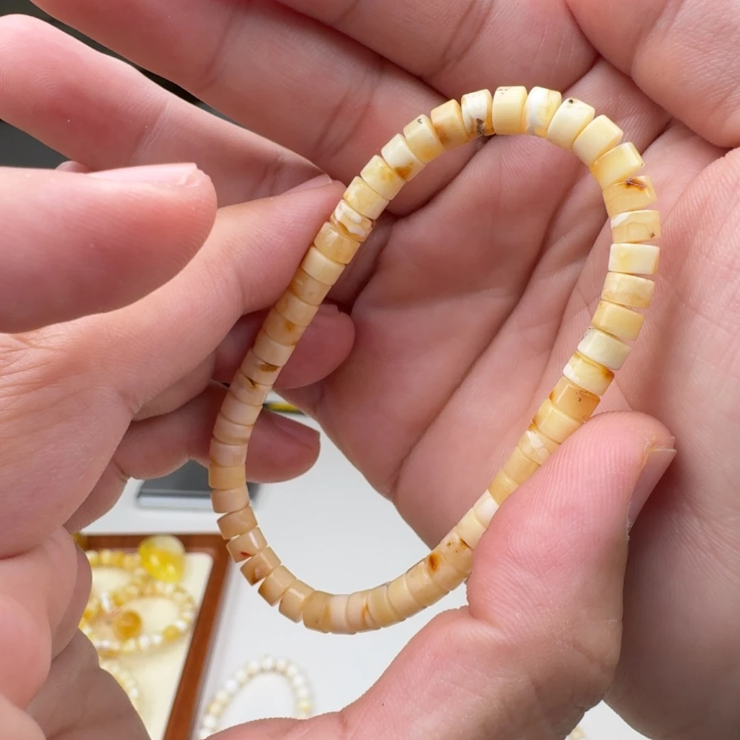 琥珀未镶嵌手链蜜蜡手串