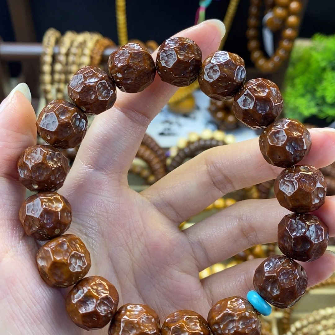 紫金鼠手串半实心无相