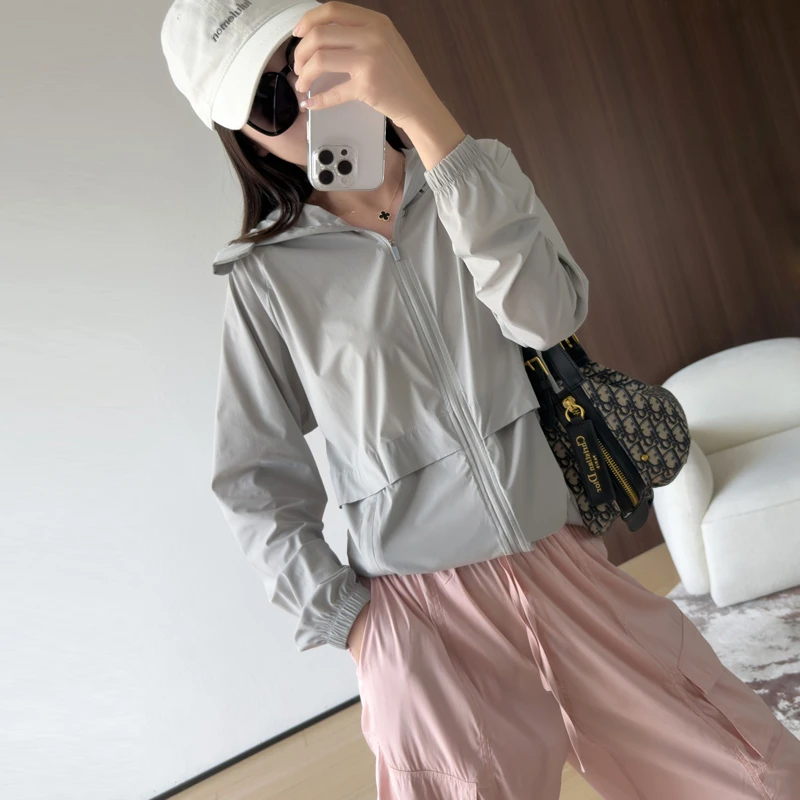 【清仓】C家同源拼接透气护脸式防晒衣女冰丝原纱清凉透气外套