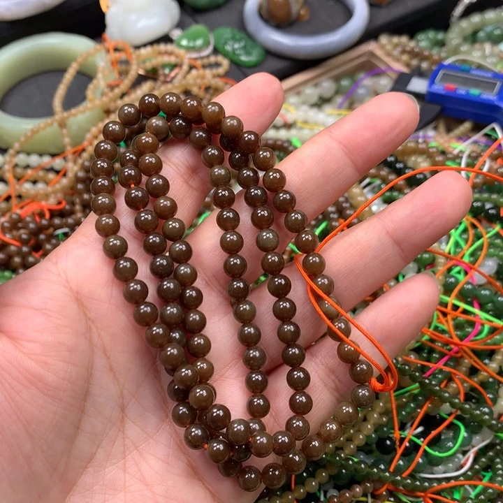 和田玉未镶嵌手链38