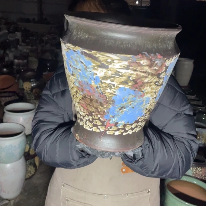 紫砂花盆口25高30正品正品