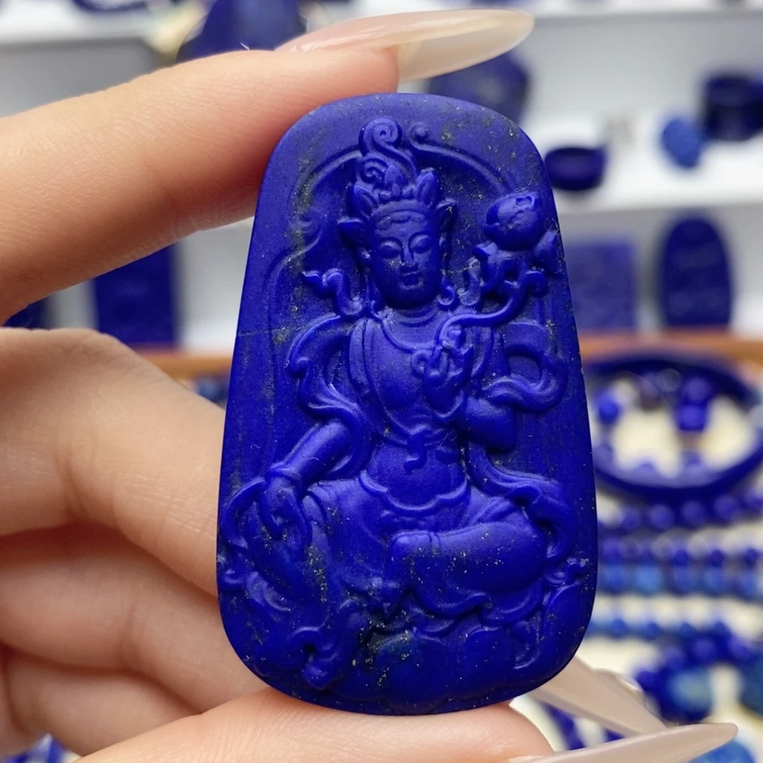 青金石未镶嵌颈饰