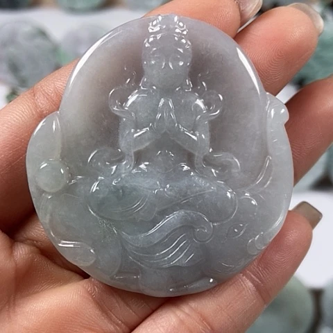 翡翠颈饰未镶嵌普贤菩萨福利