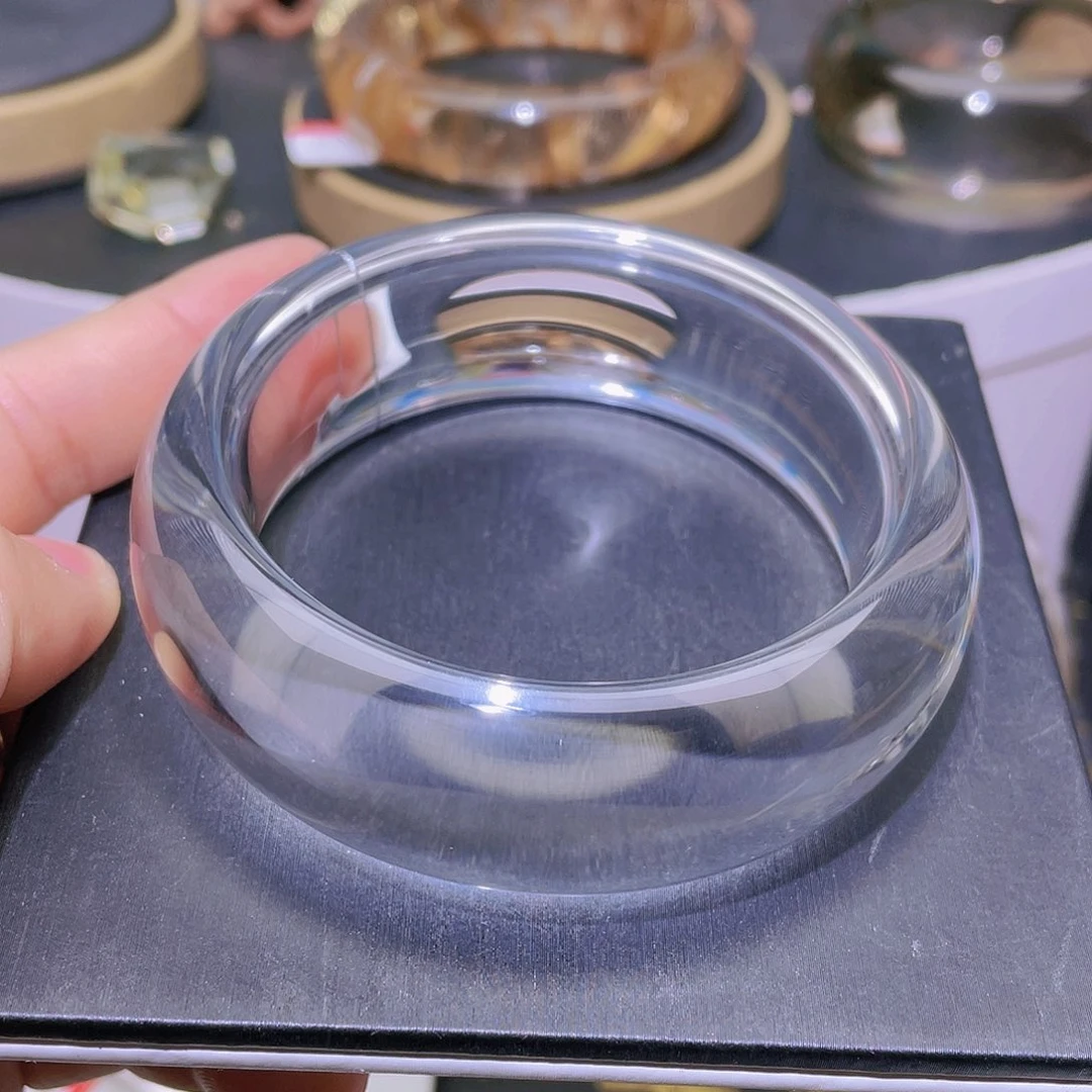 水晶手镯未镶嵌天然白水晶手镯