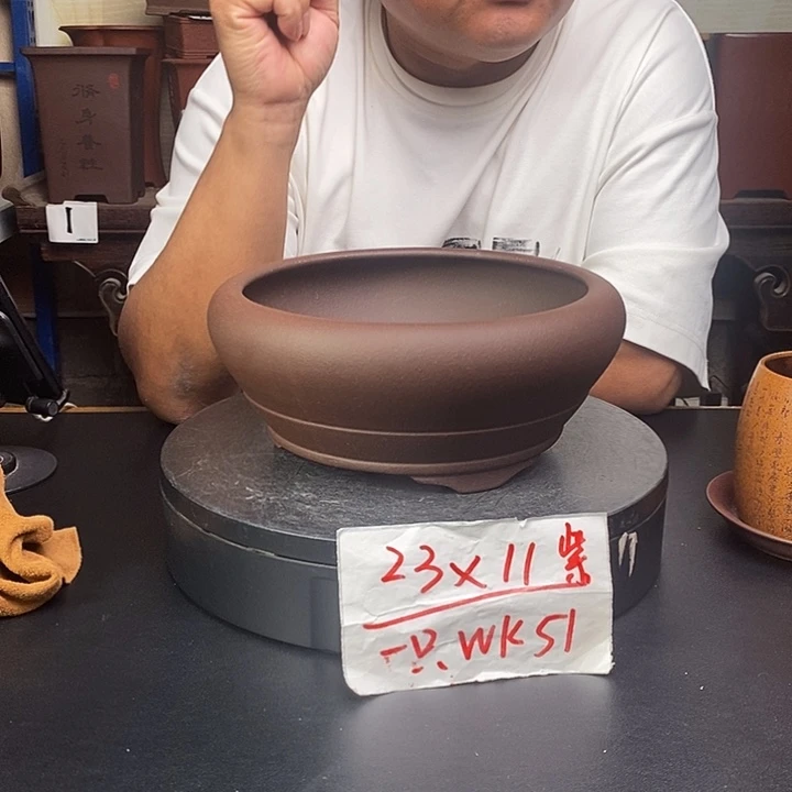 紫砂花盆货号一只Wj51