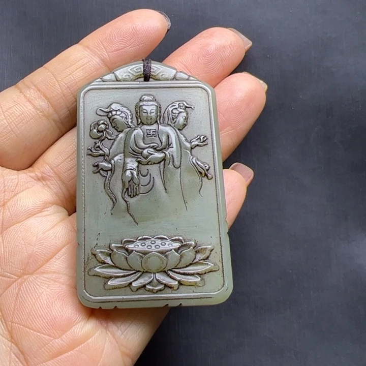 未镶嵌和田玉挂件时***揍