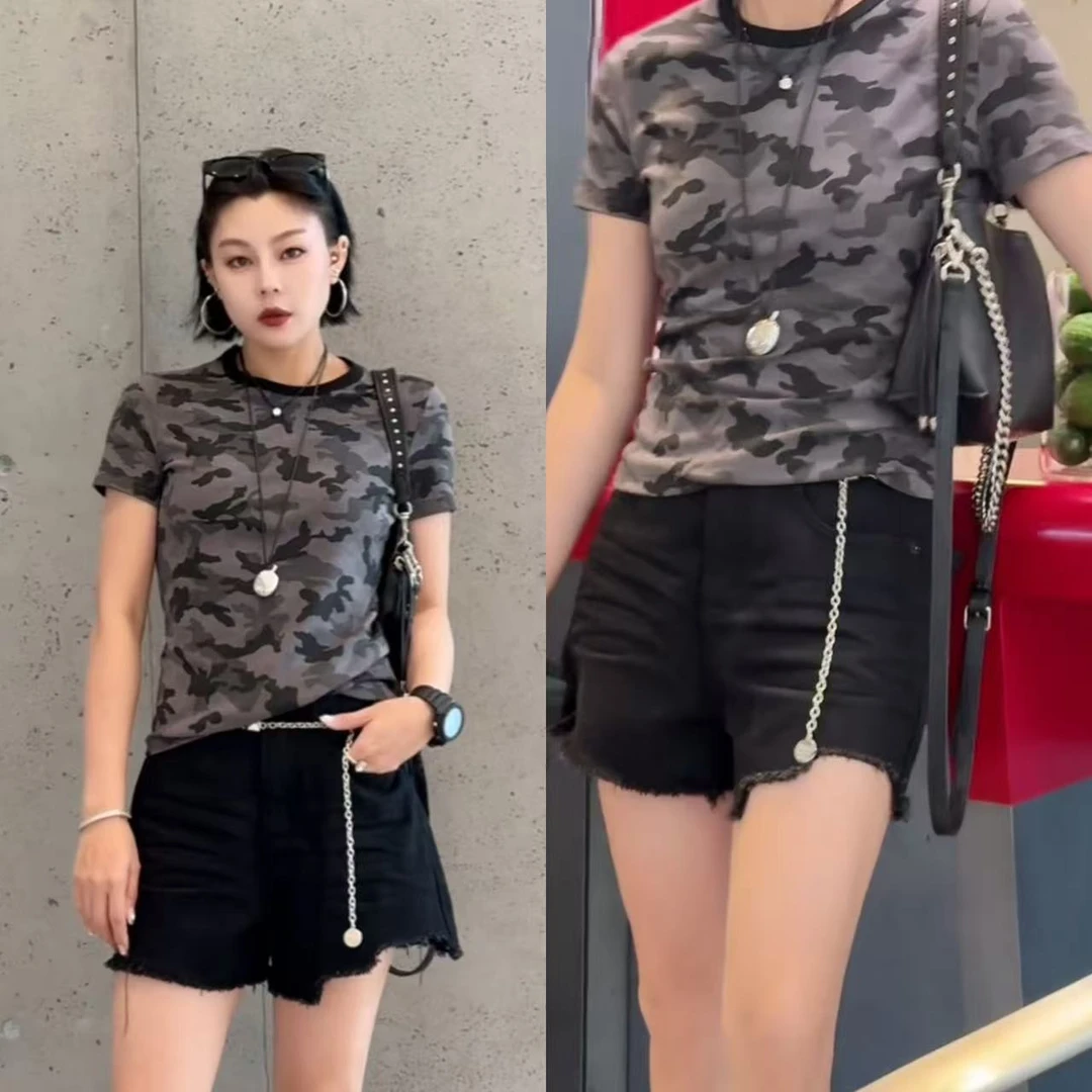 菲林家FL 67518【生命力】 高级感灰系迷彩T