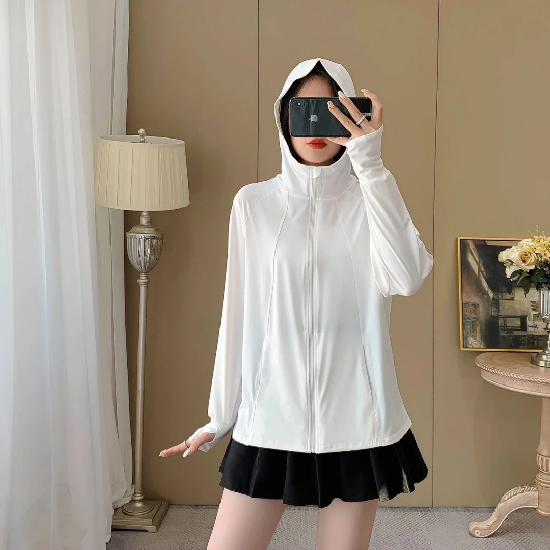 男女同款长袖透气防紫外线连帽防晒衣