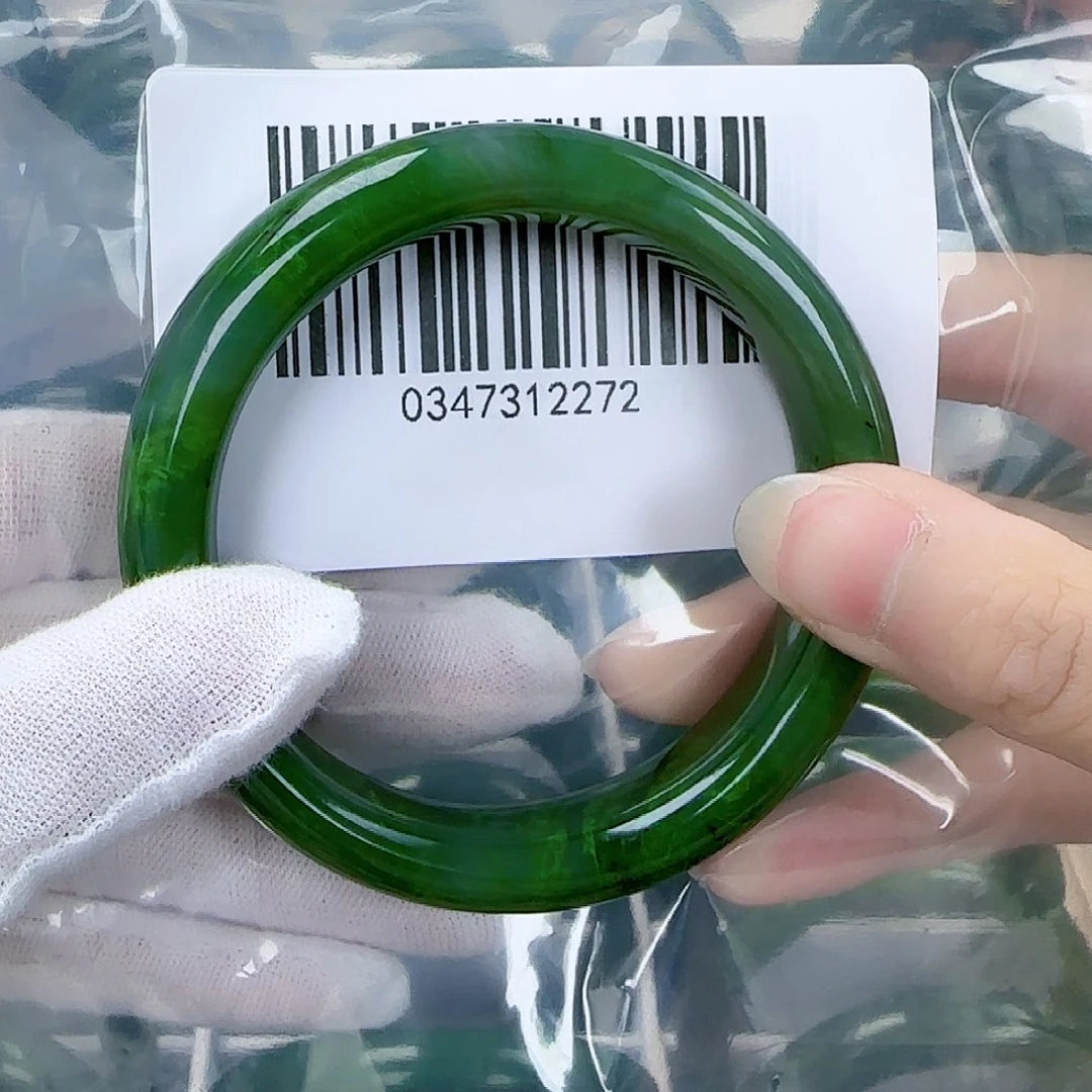 和田玉（碧玉）手镯未镶嵌58