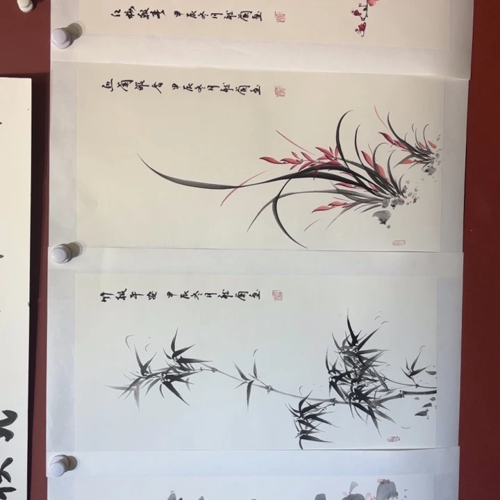 国画听兰老师花鸟