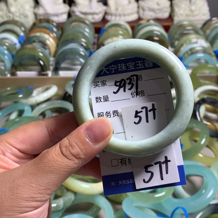 蛇纹石玉未镶嵌手镯5937