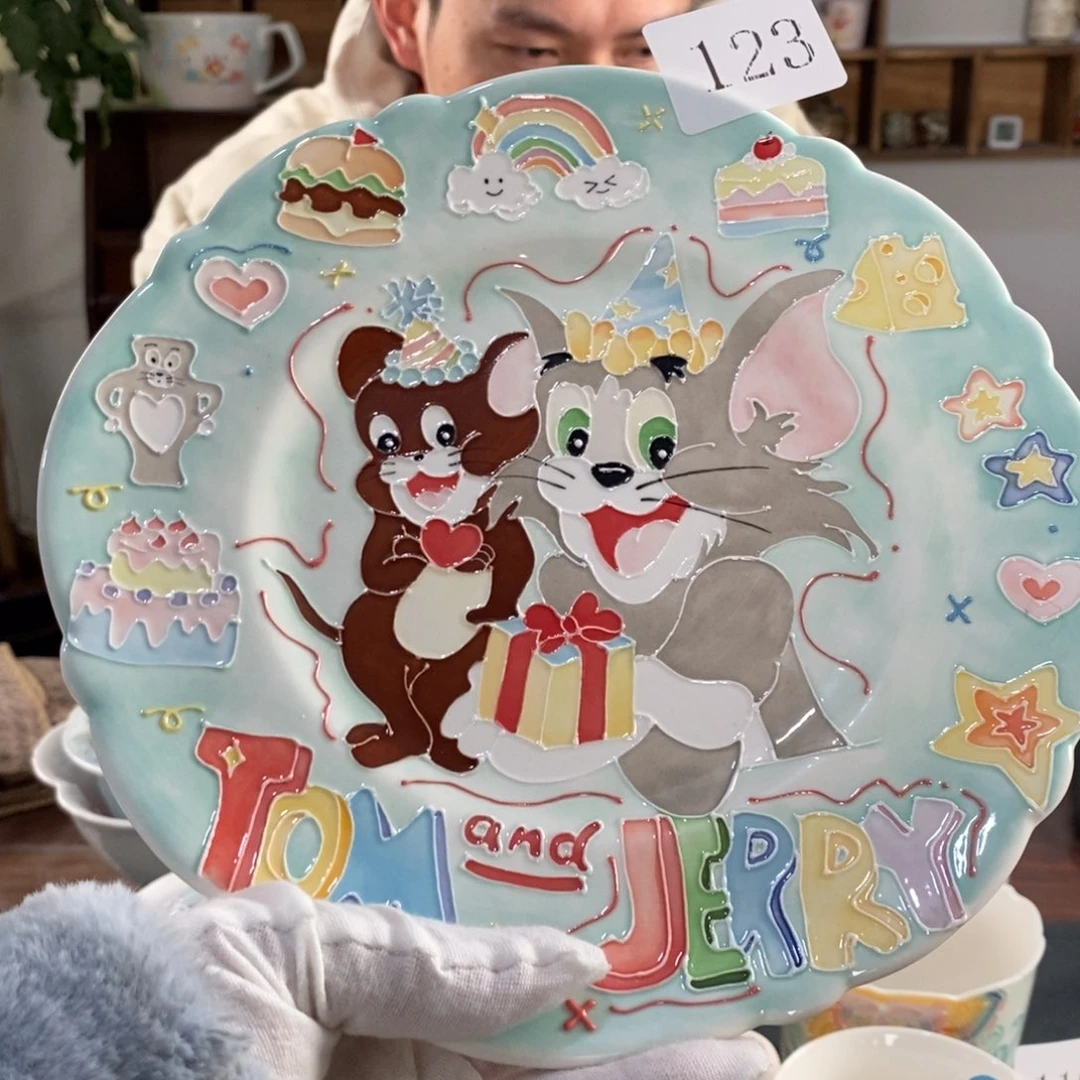 瓷片景德镇釉下彩手绘