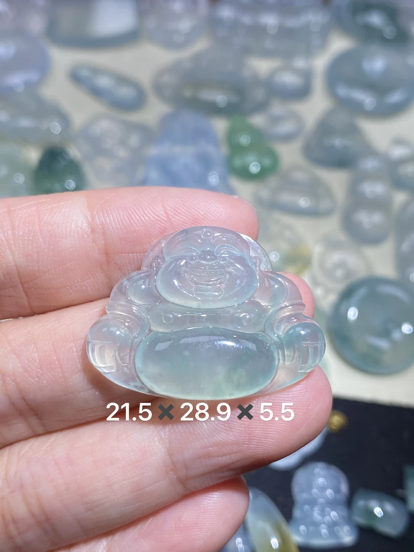 纯天然缅甸翡翠A货正装佛公