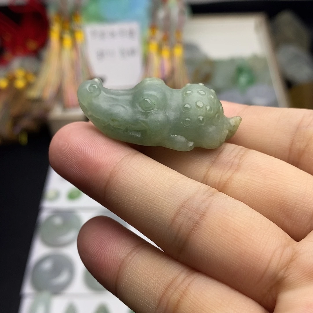 颈饰未镶嵌翡翠缅甸翡翠A货小鳄鱼