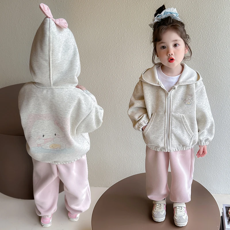 女童春装套装2025新款儿童春秋装韩版休闲洋气女孩春季时髦两件套