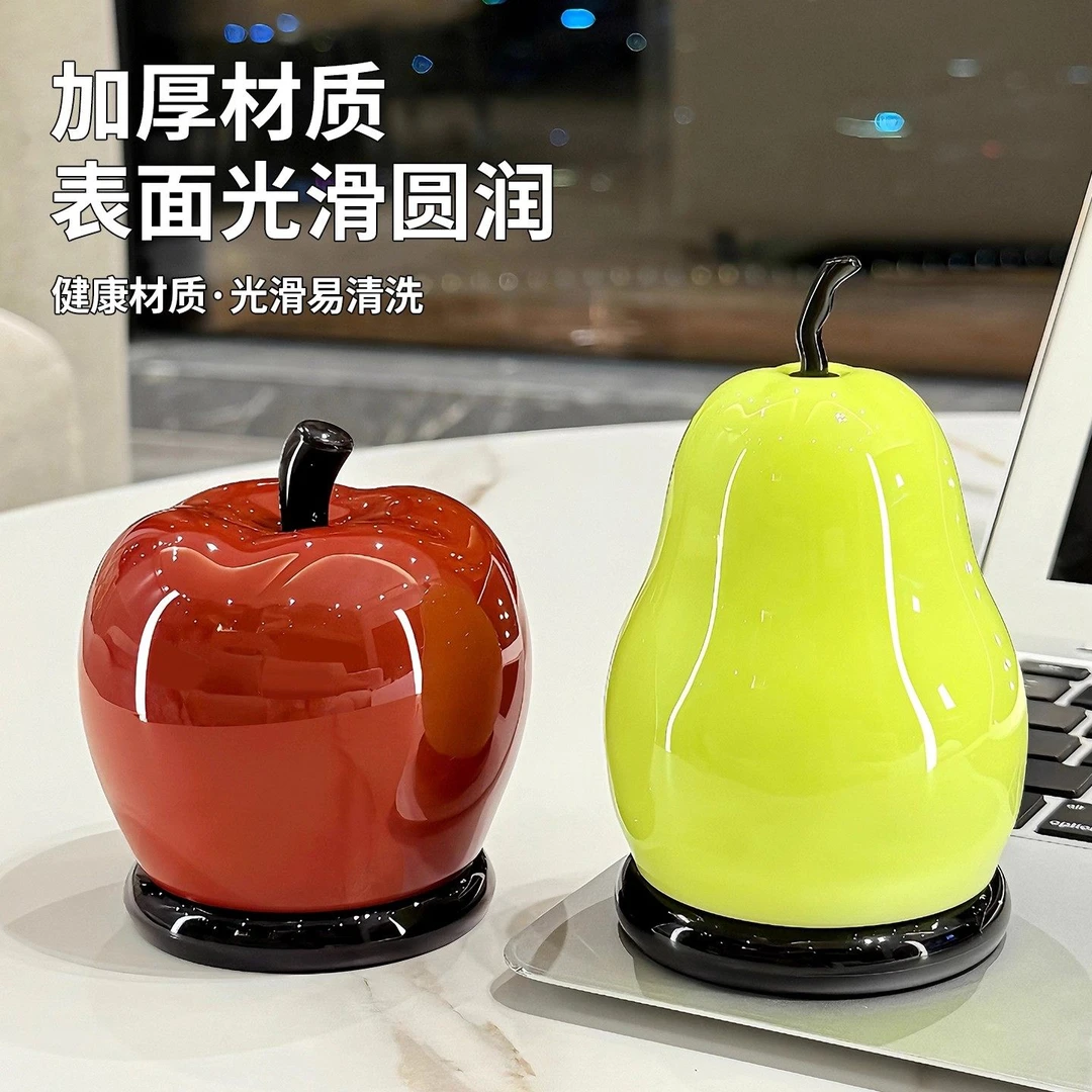 苹果梨牙签筒家用棉签盒高颜值摆件可爱创意高档牙线盒牙签收纳盒