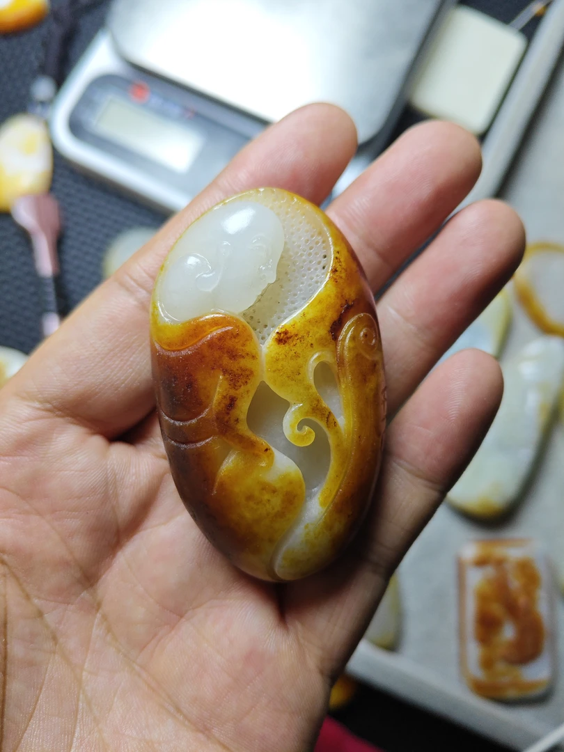 和田玉精品挂件悟道