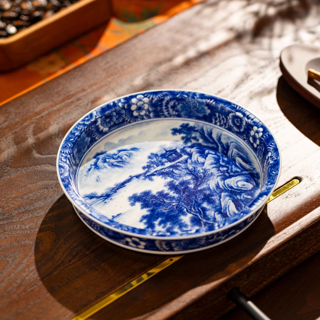 砚菲轩 万花开窗山水壶承