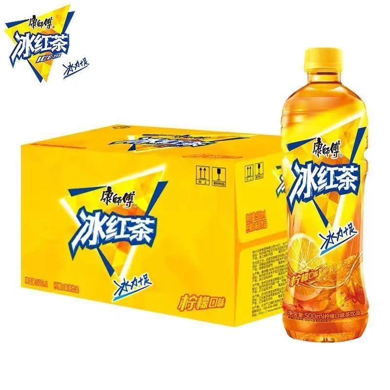 【新货上市】康师傅冰红茶500ml*12瓶整箱经典柠檬味茶饮品特价批发