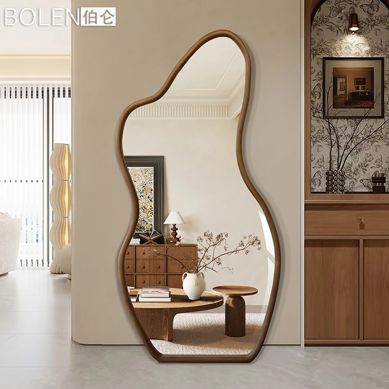 BOLEN 不规则中古风全身镜子壁挂穿衣镜家用落地试衣镜玄关装饰镜